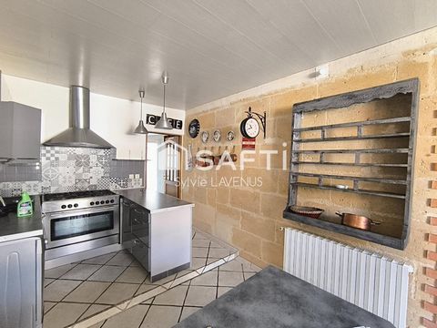 A VIC-SUR-AISNE 02, MAISON EN PIERRE 6 P., DE 116 M2 AVEC COUR ET CAVE SUR SON TERRAIN DE 155 M2.