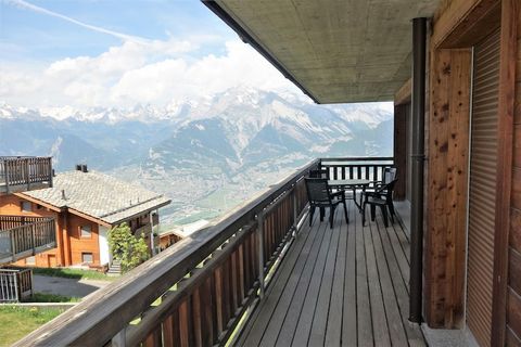 Discover the charm of Swiss mountain living in the spacious apartment, located in the heart of Veysonnaz, perfect for families or groups of friends. Accommodating up to 8 guests, this cozy retreat offers stunning views of the Rhône Valley and serves ...