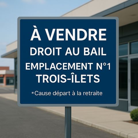 Local commercial - Bail à céder LES TROIS ILETS (972) - Rez de chaussée - 39m2 - Vitrines - Emplacement de 1er ordre