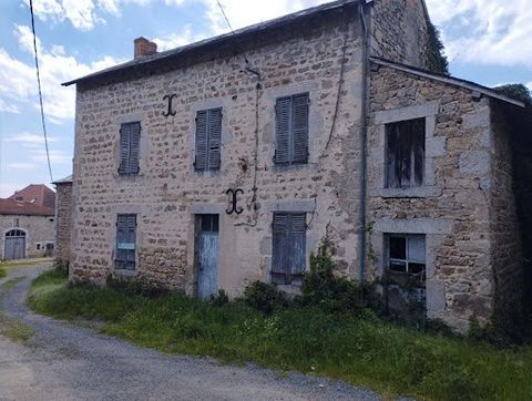 Stone house of about 80 m² On the ground floor: living room, kitchen 1st floor: 1 bedroom and 3 rooms Convertible attic bread oven in an outbuilding attached to the house no heating system so no DPE Selling price: 29000 euros FAI (fees charged to sel...