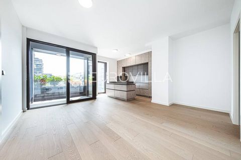 Park Kneževa, Branimirova - Kneza Borne, new building, VMD, excellent three-room apartment on the 3rd floor, closed area of 77.43 m2. It consists of an entrance hall, open space living room with kitchen and dining room, two bedrooms, two bathrooms, a...