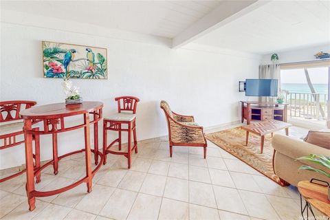 Welcome to Maili Cove! Step into this charming 1-bedroom,1-bathroom condo nestled in the heart of Waianae. Enjoy sweeping ocean views and lush surroundings, perfect for watching breathtaking sunsets every evening. This updated unit boasts modern amen...