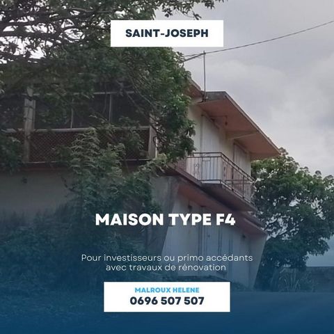 Dpt Martinique (972), à vendre SAINT JOSEPH maison P0