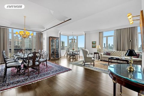 Flawless! Comprising the entire half of the 25th floor, this enviable 3 bedroom/ 3.5 bathroom residence spans 2303 SF and offers jaw-dropping views of the East River and Manhattan skyline from every window. The original floorplan has been transformed...