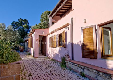 BAGNAIA - We present for sale a villa free on three sides 50 meters from the splendid Bagnaia beach. The property is distributed over two levels and already divided into two apartments with independent entrances: - The ground floor consists of a kitc...