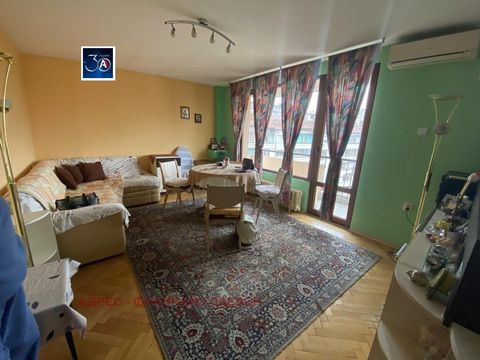'Address' real estate offers you a spacious apartment in the center of Pleven. The property consists of 3 bedrooms, kitchen with living room, 2 terraces, bathroom and toilet separately. The apartment has an area: 103 sq.m., and there is an adjacent b...