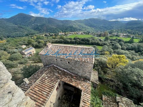 RARE, a fortified castle of the 10th century with a tower offering a breathtaking view of our Cévennes. This property with high potential, offers many possibilities, both by its history and its 260 m2 of usable area and 121 m2 of living space, Primar...