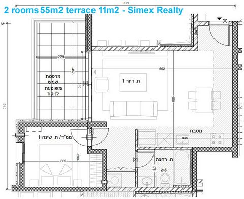 New project in 2 buildings of 9 floors and 1 building of 19 floors, Kiriat Hayovel Jerusalem Shopping center near the project, 300m from the tramway. 2 lifts, 3 kindergartens, a residents' club, 1 parking per apartment Deliverable in March 2028 2 roo...