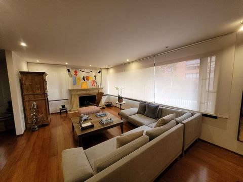 Property-18502 Steps from Club el Nogal and Zona G, this very well furnished apartment is located on a 2nd floor, in a magnificent building. Very large social area with living room, dining room and study with TV room, social bathroom, closed kitchen,...