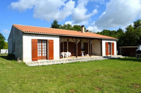 This 4-bed bungalow is located in a small hamlet just 5 minutes drive to the pretty village of Nanteuil-en-Valle and about 10 minutes to the bigger town of Ruffec. There is a large open plan living room/ dining room/ kitchen (approx. 55m), 4 bedrooms...