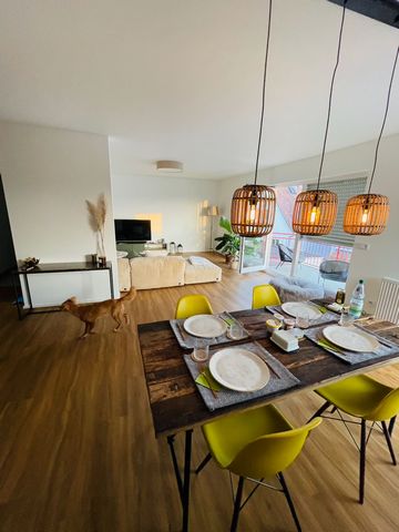 This new renovated flat is available from the 1st of June 2024. There is a seperate restroom for guests. Living room and dining room are facing south side. Therefore the apartment gets a lot of sunlight. There is also a oven for heating (heatable wit...
