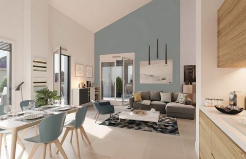 Beautiful T4 top floor of the residence, you will be seduced by the magnificent living room with cathedral ceiling of 5.80 meters high. The kitchen open to the living room offers a generous space of more than 36m², ideal for sharing convivial moments...