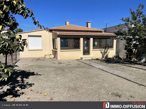 Fiche N°Id-LGB155608 : Béziers, New house of about 100 m2 including 4 room(s) including 3 bedroom(s) + Garden of 595 m2 - Traditional construction 1968 - Ancillary equipment: garden - double glazing - veranda - - heating: Electric - Energy class F: 3...
