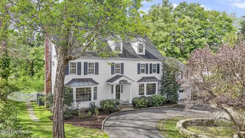 A gracious Colonial prominently positioned in the coveted Mid-Country enclave of Burning Tree, provides for spacious living in a country setting. Bay windows, skylights and French doors fill the interior with natural light and complement the well-sca...
