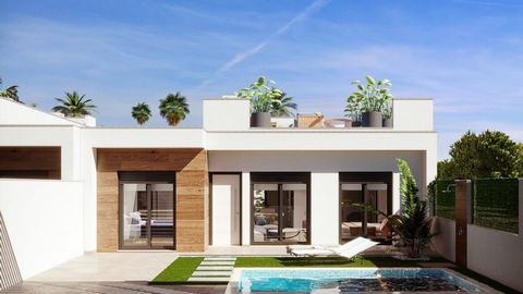 TERRACED VILLAS WITH PRIVATE POOL AND CLOSE TO RODA GOLF COURSE Luxury complex of 28 one level terraced villas with a private pool for each house. Homes are designed on one level with terrace areas on the ground floor and a large solarium on the firs...