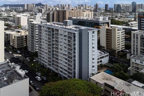 COMPLETE RENOVATION JUST COMPLETED! Great location near freeway entrance, Kapiolani, Punahou School, University! This unit is MOVE IN READY. The upgrades are lovely and neutral and should appeal to all tastes. Dishwasher is being replaced with a stai...