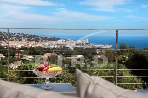 This villa is situated on a chic secured and quiet private domain and offers a magnificent view over the Mediterranean Sea and Sainte Maxime. Within walking distance of the village and the beautiful sandy beaches. The villa has a spacious sunny livin...