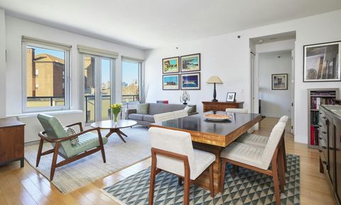 Residence 4B is a beautifully designed two-bedroom, two-bath condominium in the heart of Hunters Point, Long Island City. Featuring a split-bedroom layout, 9+ foot ceilings, and oversized tilt-and-turn windows, this home is bathed in natural light. S...