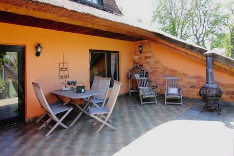Only 50 m from the water: exclusive thatched roof house with its own sauna, plunge pool and sunbed with anti-depression lamp for light therapy. The fantastically beautiful property is located directly on the Jabelsche See, about 10 kilometers from Wa...