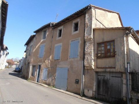 Impressive townhouse situated in one of the most sought-after villages in the Charente. In years gone by this was a café and is ideally situated in the heart of the village for another business opportunity. The layout also lends itself to living in o...