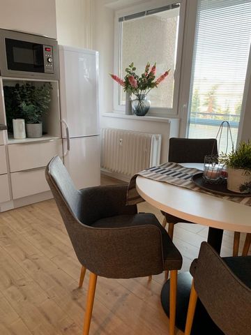 Sunny apartment in the city center, very close to the city forest park. The apartment is after complete reconstruction and fully furnished. The kitchen equipment includes complete kitchenware, microwave, fridge / freezer. A Nespresso coffee machine i...