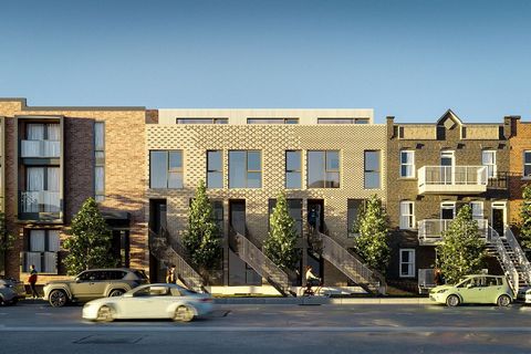 LEDUC d'Iberville - PLATEAU-EST - Superb real estate project of 8 units in divided co-ownership designed by the architectural firm La Shed. Construction and acoustic composition to high standards. Minimalist aesthetics and finish: architectural doors...