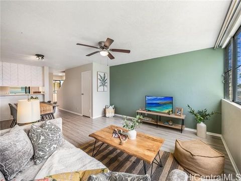 Don't miss this newly renovated 2 bedroom, 1.5 bathroom condo at Nani Koolau in Kaneohe! This upgraded two-story modern oasis features brand new carpeting and a fresh coat of paint throughout. Say goodbye to dated popcorn ceilings and hello to remode...