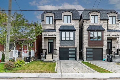 Luxury, detached 4bed + 5bths + finished basement in Birchcliffe-Cliffside walk to TTC, rec centre w/pool, parks, lake. Modern open concept layout, hardwood floors, pot-lights throughout main lev, crown mouldings, high ceilings. Eat-in kitchen with 1...