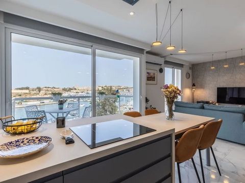 Dieses kürzlich erbaute, vom Designer fertiggestellte und komplett möblierte Apartment an der Gzira-Front bietet einen ungehinderten, atemberaubenden Blick auf den Gzira-Fluss, die Insel Manuel und Valletta. Dieses Anwesen liegt direkt am Meer mit vi...
