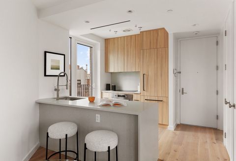 Welcome to this exquisite penthouse with a balcony AND stunning private rooftop terrace at The Woodpoint in Williamsburg. This brand new 1-bedroom condo offers a charmed indoor-outdoor lifestyle close to cozy cafes, exciting bars and restaurants, an ...