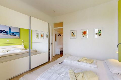 Soleado, tranquilo y confortable apartamento de 4 estrellas de 60 m² en Borkum, en el segundo piso de una villa modernista renovada, a sólo unos 250 m de la playa principal.