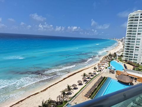 **BEACHFRONT PENTHOUSE IN CANCUN'S HOTEL ZONE** This exclusive penthouse offers a unique investment opportunity in the vibrant city of Cancun. With a prime location in the Hotel Zone, this beachfront condo combines luxury and comfort in a spectacular...