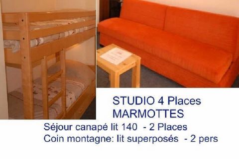Residence Les Marmottes is a small 4-floor building with elevator, located at only 20 meters from the slopes, in Sarrière place. The center of Gourette and the ski school are situated at 50 meters ; shops at about 150 meters. Map Station No 22. Surfa...