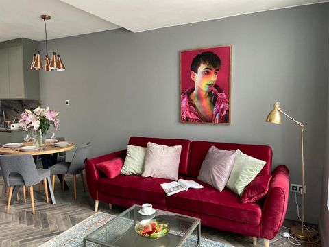 Welcome to our breathtaking penthouse oasis in the heart of Wroclaw! This top-floor Airbnb boasts two spacious bedrooms, ensuring ample space for your group. Feel the comfort of air conditioning throughout your stay, keeping you cool. But the real hi...