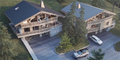This beautiful chalet is located in the hills above Les Gets, a short walk away from the village centre (though just a few metres from a free shuttle bus stop), in a quiet spot. It is one of two in the development, and will be a wonderful, luxurious ...