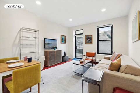 Rare opportunity to own a one-bedroom apartment with private outdoor space in the heart of Park Slope! This is the best of both worlds: Relax in your quiet oasis and enjoy bustling 7 th Avenue around the corner! This charming apartment is on the firs...