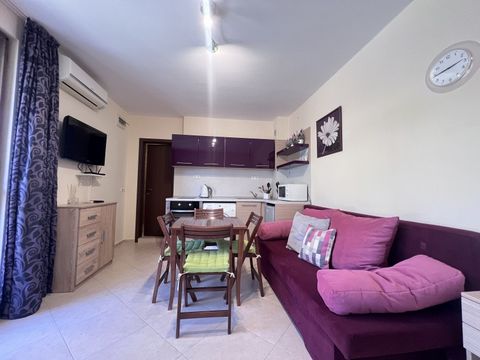 Furnished studio apartment for sale in an elite residential complex Cascadas Family Resort in the center of Sunny Beach, 500 meters from the central beach The total area is 33 sq. m. Ground floor with views to the garden. The apartment is for sale wi...