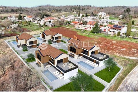 In a small beautiful and peaceful village, located halfway between Žminj and Pazin, this excellent project is for sale with building permits for the construction of four villas. The project consists of several plots of land totaling 10,700 m2. 3223 m...