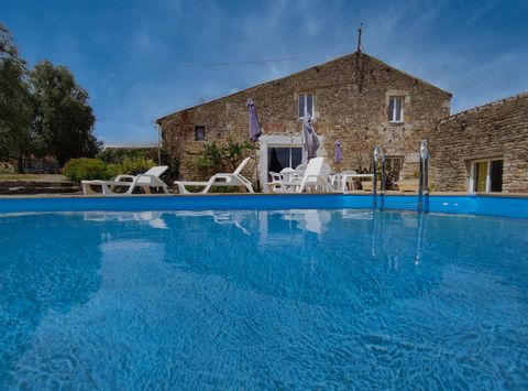 A beautiful stone barn that has been converted to offer spacious family accommodation over two floors. Attached is a guest house and games room. A terrace gives access to the swimming pool with views over the garden and countryside. Situated in a sma...