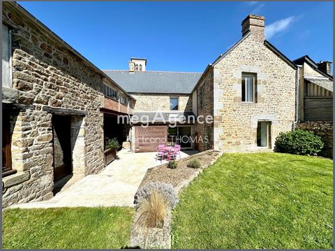 Come and drop off your bags in this charming renovated stone house, with outbuildings in the town center, not overlooked, of approximately 179 m2. On the ground floor: An entrance, a fitted kitchen with dining area and pellet insert, a living room wi...