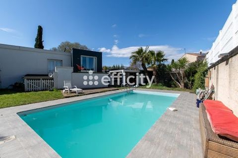 34740 VENDARGUES - ARCHITECT HOUSE WITH FLAT ROOF - SWIMMING POOL AND TREE-LINED GARDEN Efficity, the agency that values your property online, offers you this architect-designed house of approximately 250m2 located in Vendargues, just a few kilometer...