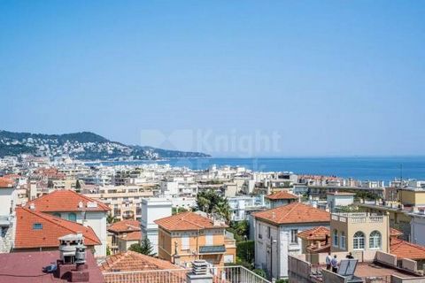 On the top floor of a well-maintained small building nestled in the heart of the Beaumettes neighborhood, this 96m2 apartment with a 120m2 terrace offers a panoramic view of the city of Nice and the sea all the way to the lighthouse of St Jean Cap Fe...