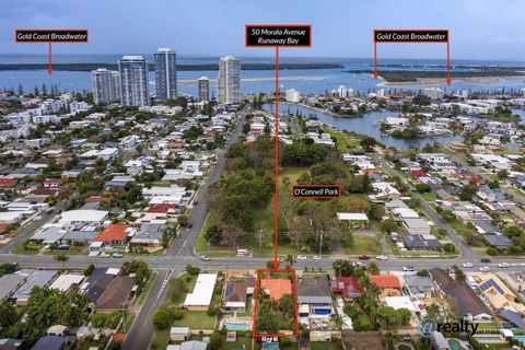 Unlock your imagination and put your creative stamp on this delightful property in the sought-after locale of Runaway Bay! Easy to spruce up and live in now... Or unleash your imagination and embark on a major renovation/extension or, perhaps, an all...