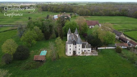 Château à restaurer, édifié sur 8,5 hectares de terrain