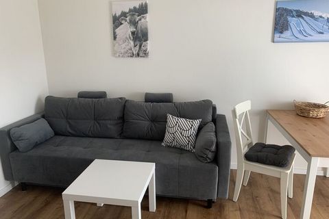Beautiful, newly renovated apartment in the Partenkirchen district. The apartment has a bedroom with a double bed 180x200m, a living room with a pull-out sofa, a dining table and a large flat-screen TV. A bathroom with walk-in shower, toilet, sink. A...