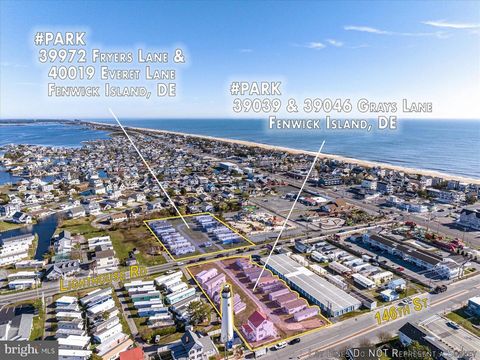 This is a prime location in sought-after Fenwick Island! This is an extremely rare opportunity to purchase C-1 commercial land in Fenwick Island DE close to the beach and Atlantic Ocean. A salty breeze carries the scent of the Atlantic Ocean as you s...
