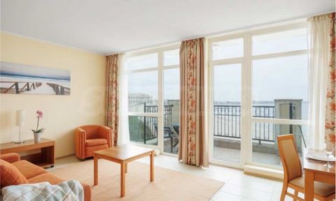 SUPRIMMO Agency: ... Frontal sea view, beach views! We present for sale a furnished apartment of 82 sq.m, in the popular coastal complex in Pomorie. The property is located on the 5th floor. Sold with furniture and equipment. Functional layout - entr...