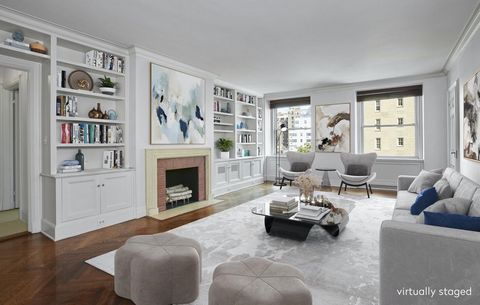 Space and light abound in this three bedroom three bathroom apartment in one of New York's most sought after Fifth Ave. coops. This is an opportunity to create a magnificent home with an enormous living and dining room both of which have decorative f...
