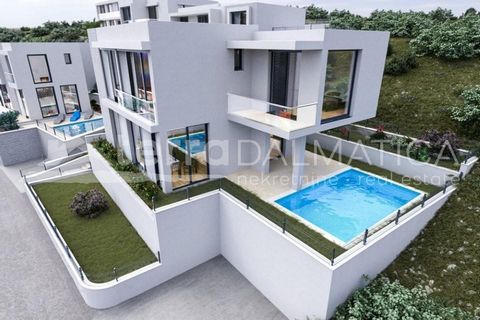 A villa for sale in a complex of five newly built villas. It is located in the vicinity of Rogoznica, in a quiet location with numerous facilities in the immediate vicinity. It is seventy meters from the sea. All floors offer an unobstructed view of ...