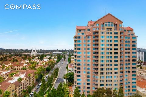 Welcome to 3890 Nobel Dr Unit 1203, a 2-bedroom, 2-bathroom condo in Pacific Regents. Positioned on the 12th floor, this unit features a patio with expansive views. Recently updated with fresh paint and new carpeting, it's ready for you to make it yo...